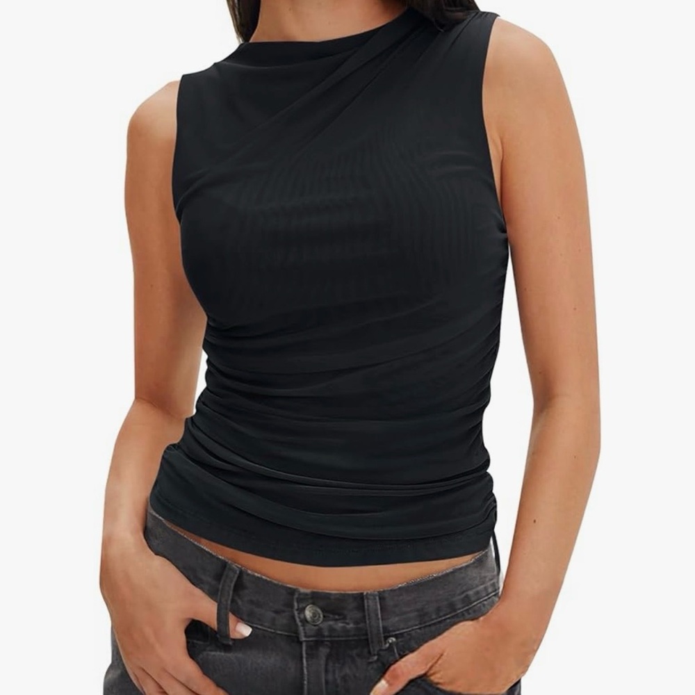 Elegant Black Sleeveless Top